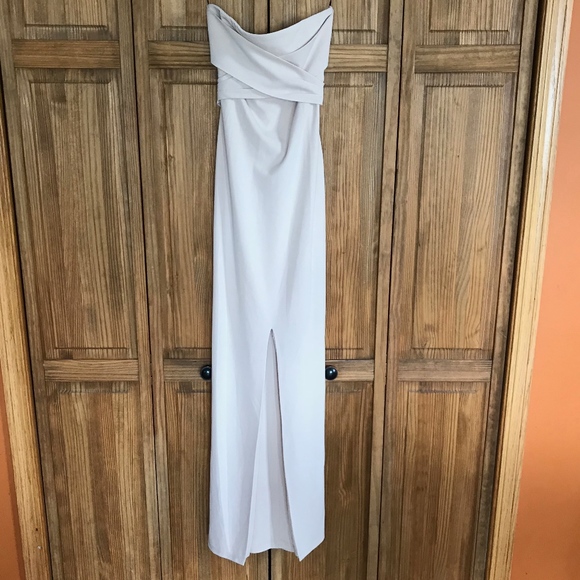 own the night strapless maxi dress